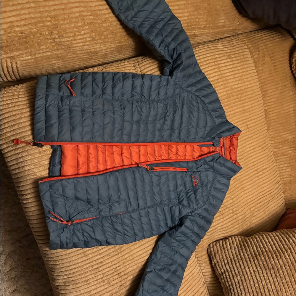 Ll Bean downtek puffer jacked and Orange Quilted